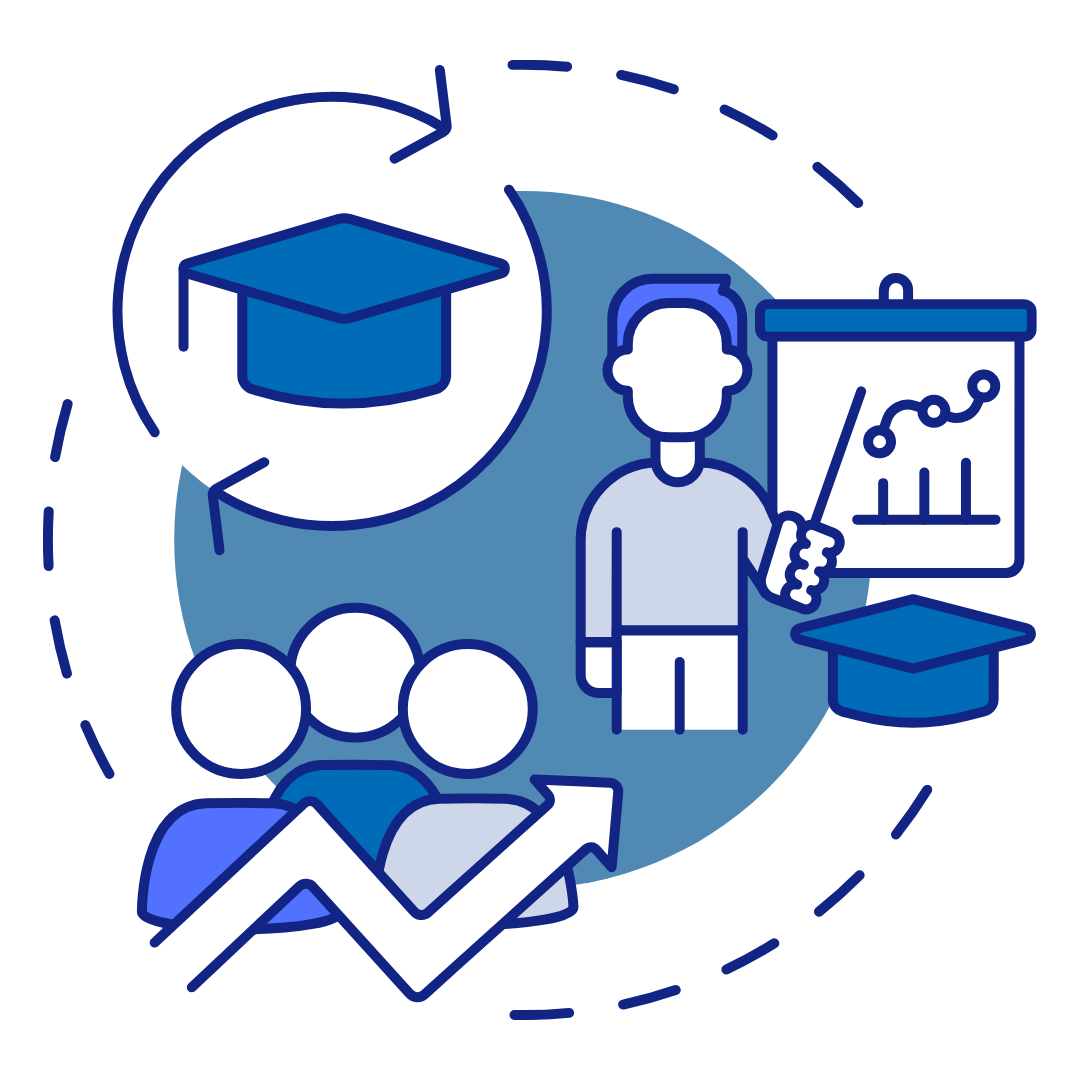 Profesor engleskog jezika vodi grupu učenika kroz složen proces učenja, podučavajući ih znanju koje će jednog dana i sami preneti drugima.